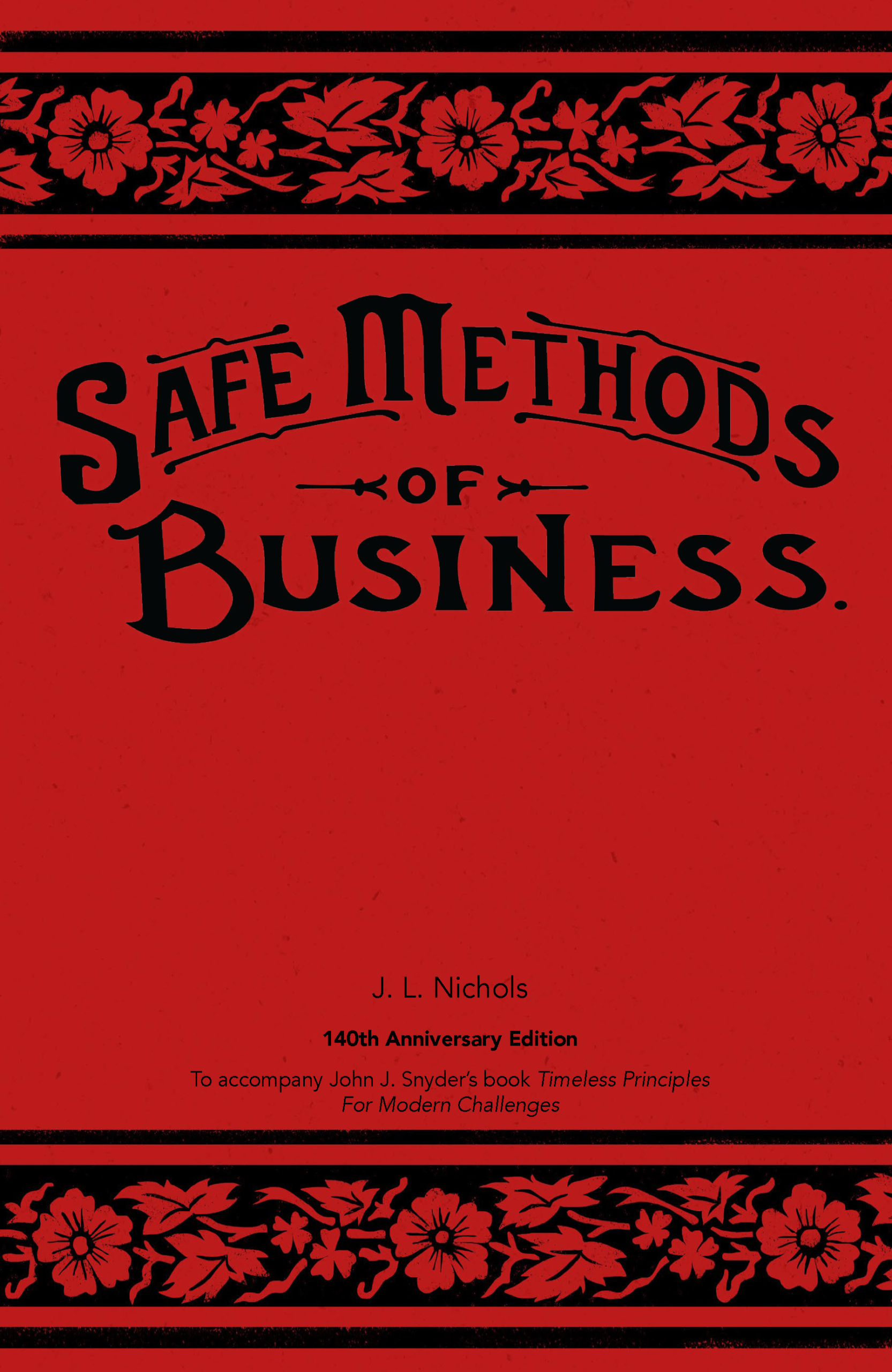 Front Cover of the "Safe Methods of Business" book.